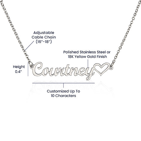 The Forever Name Heart Necklace