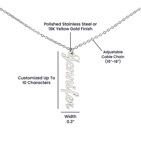 The Signature Vertical Name Necklace